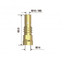 FUBAG Адаптер контактного наконечника сварочного аппарата M10х60 мм (5 шт.)