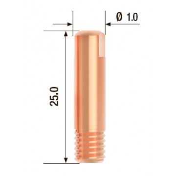 FUBAG Контактный наконечник M6х25 мм ECU D=1.0 мм (25 шт.)